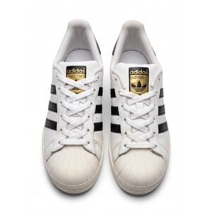Adidas Superstar C77154 Women's/Youth Size 5 White Black Shell Toe Sneakers